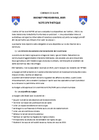 Note synthétique BP 2025